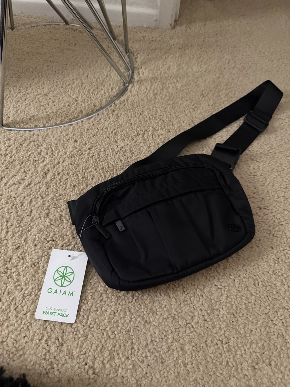 Gaiam Black “Out & About” Waist Pack